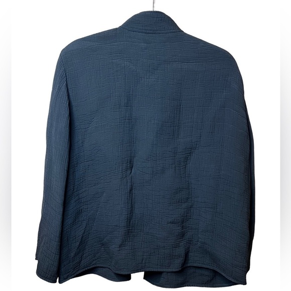 Eileen Fisher Sz M Crepe Jacket Silk Blend Blazer - Picture 5 of 5